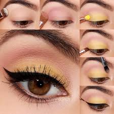 canary yellow eye makeup tutorial