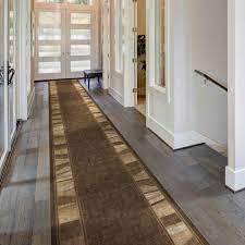 alba dark brown hallway carpet runner