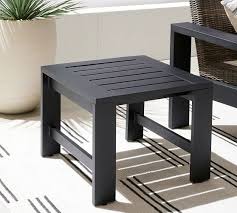 malibu 24 metal side table black