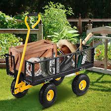 Vevor Heavy Duty Steel Garden Cart Lawn