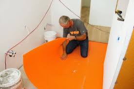 prepping a bathroom floor for tile