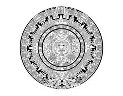 Pypus is now on the social networks, follow him and get latest free coloring pages and much more. Aztec Calendar Coloring Art Coloring Poster Art Com