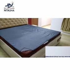 Colured Plain Waterproof Bed Sheet For