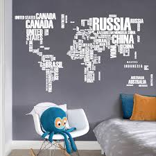 Homeex Animal World Map Wall Stickers