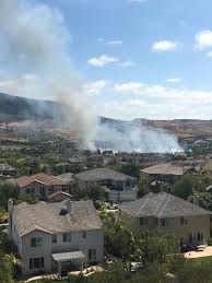 brush fire in 4s ranch forces