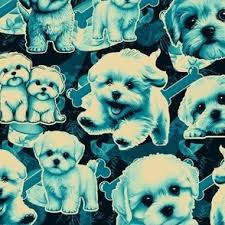 maltese dog fabric wallpaper and home