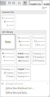 Level 2 headings (example from one section) the heading rules to guide heading usage could have the following level 2 headings: Number Your Headings Word