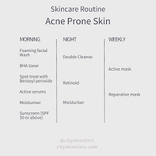 acne skin routine for acne e skin