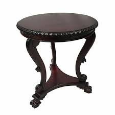 Solid Mahogany Wood Round Table Side