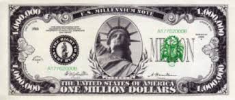 original million dollar banknote u s