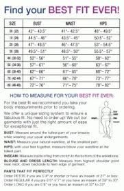 Comprehensive Size Chart For Fashion To Figure Measuring