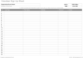 printable sign up worksheets and forms