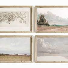 Vintage Gallery Wall Print Set French