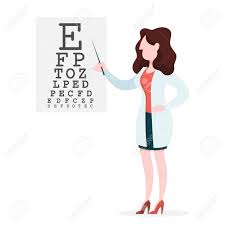 Ophthalmology Concept Idea Of Eye Care And Vision Oculist Pointing