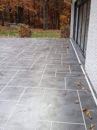 Troweled Concrete Overlay Gray Slate