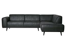 Suitable for small to large rooms. Statement Corner Sofa Right Suedine Black