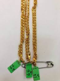 21k saudi gold damascus necklace women