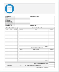 Interesting Work Order Invoice Template To Design Template