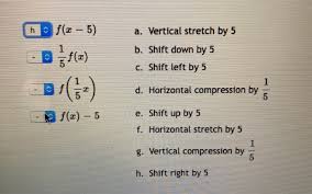 a vertical stretch by 5 b shift down