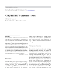 pdf complications of cosmetic tattoos