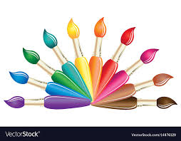 Brushes Color Art Brush Symbol Vector Image