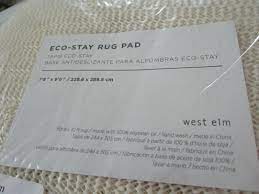 west elm eco stay rug pad 9 6 x 7 6