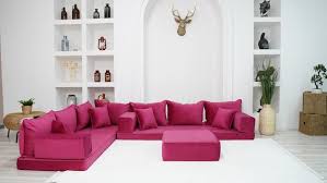 Custom Bench Cushion Velvet Pink Color