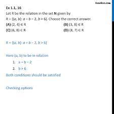 A^3 + b^3 = c^3 + d^3, where a, b, c and d all are in the range [1. Ex 1 1 16 Let R A B A B 2 B 6 Choose Ex 1 1