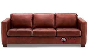 barrett leather stationary sofa by