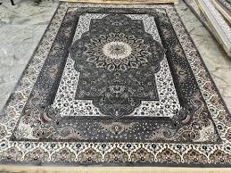 blue shed iraniyan silk carpet for