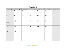 June 2015 Calendar Blank Printable Calendar Template In