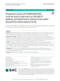 prognostic values of modified nutric