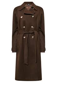 Chocolate Brown Formal Trench Coat