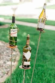 Metal Wine Bottle Holder Yard Art