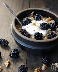 Image result for yogurt, blackberries, granola