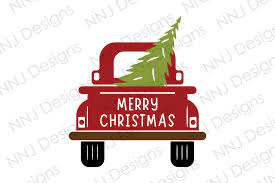 Christmas Truck With Tree Svg Clipart Graphic By Nnj Designs Creative Fabrica