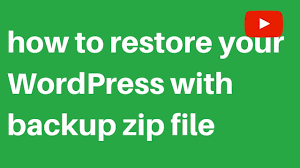 wordpress with backup zip file