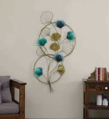 Iron Round Leaf Metal Wall Art With