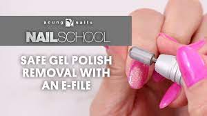 gel polish removal with an e file