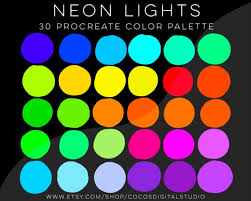 Neon Lights Procreate Color Palette