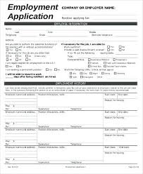 Blank Employment Application Form Free Sample Download Standard