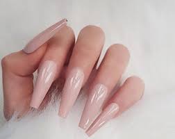 | acrylics beige nail tips. Beige Nails Etsy
