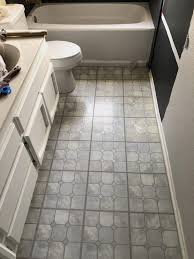 hallway bathroom update diy flooring
