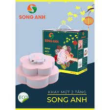 Hộp Đựng Mứt Tết 2 Tầng, Khay Đựng Bánh Kẹo Ngày Tết 2021 -