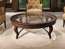 Gran Duca Round Wood And Glass Coffee