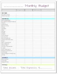 Home Budget Worksheet Template Free Excel Simple Monthly