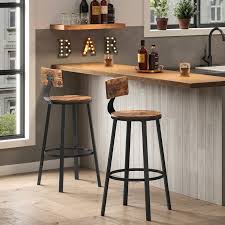 vasagle bar stools set of 2 tall bar