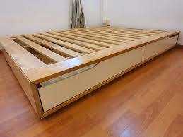 ikea bed wooden queen mandal