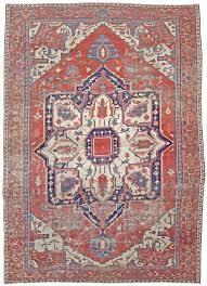 distressed antique serapi carpet