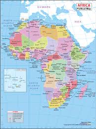 africa map with countries political